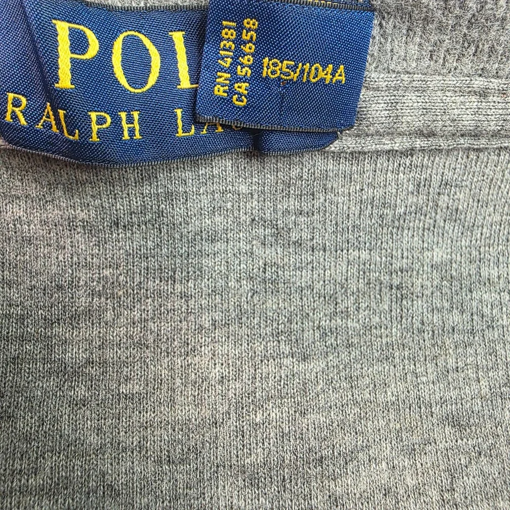 Polo Ralph Lauren Mens XL Gray Quarter Zip Pullover Sweater Heathered‎ Cotton